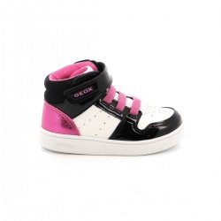 GEOX ΚΟΡΙΤΣΙ SNEAKER B465MA 0BCKC C0404 ΑΣΠΡΟ ΜΑΥΡΟ ΡΟΖ